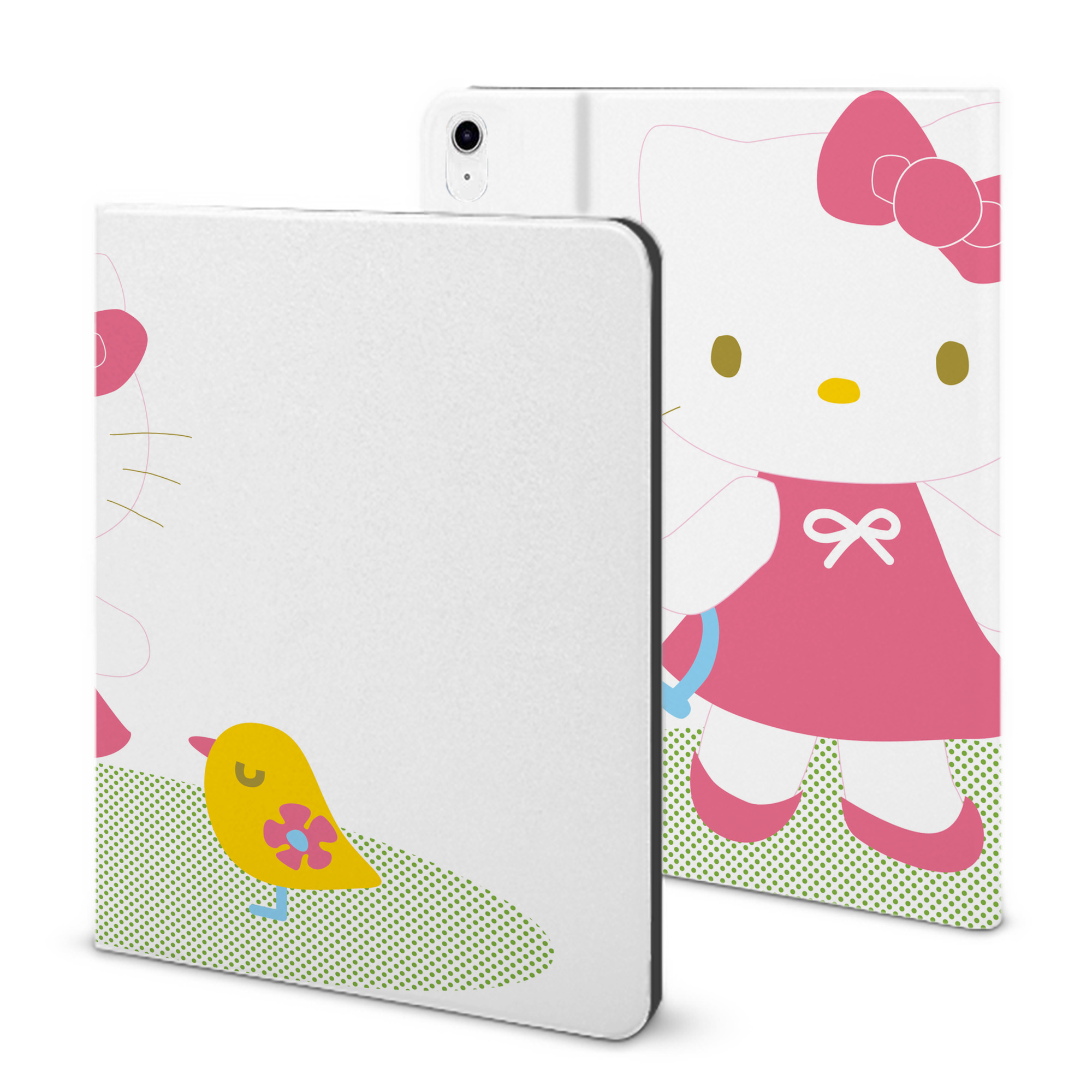 （画像用） Hello Kitty ハローキティ IPad ケース ブック型 PUレザー TPU 耐衝撃 軽量 薄型 ペン収納なし 全面保護 IPad 各モデル対応